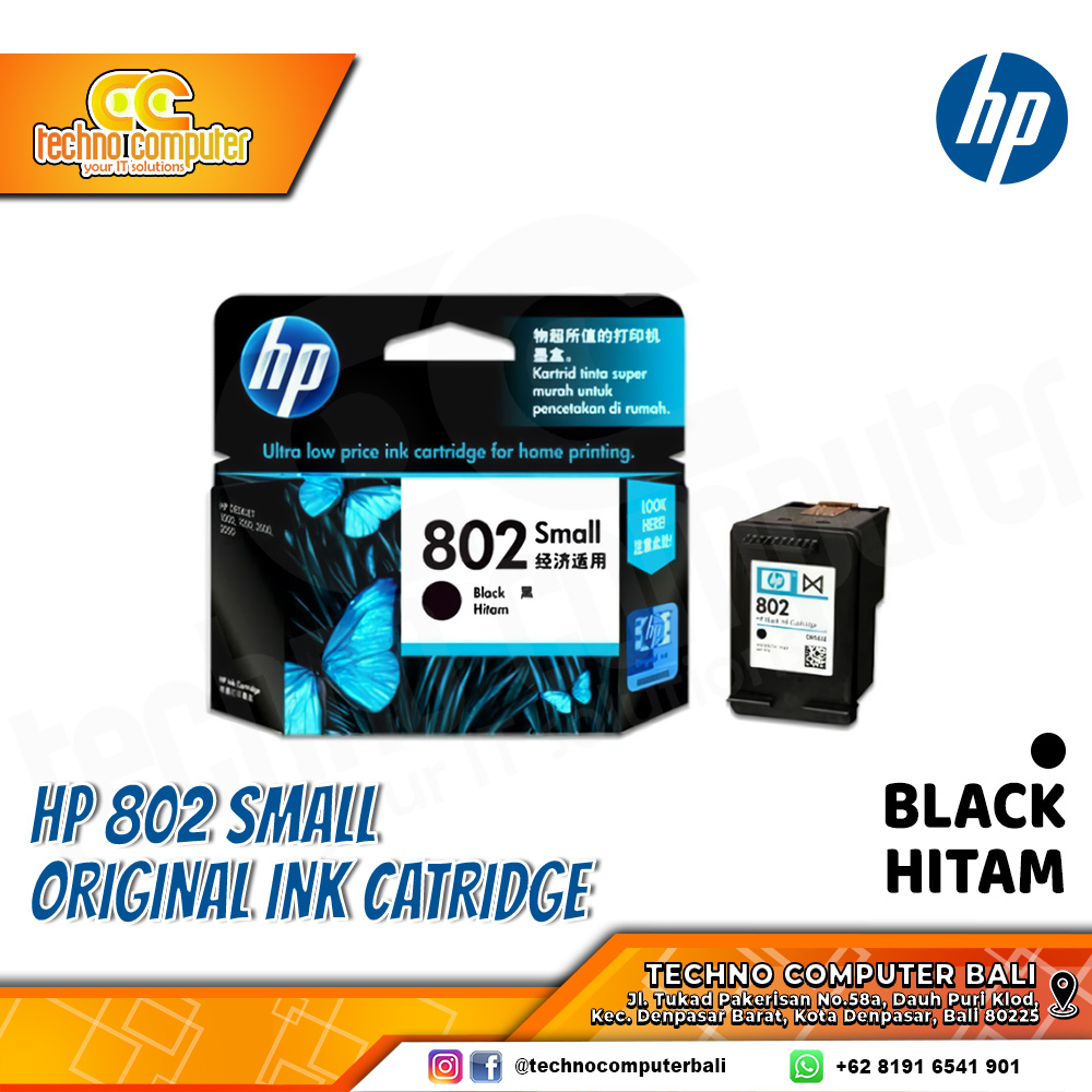 CARTRIDGE HP 802 BLACK Original Ink Cartridge