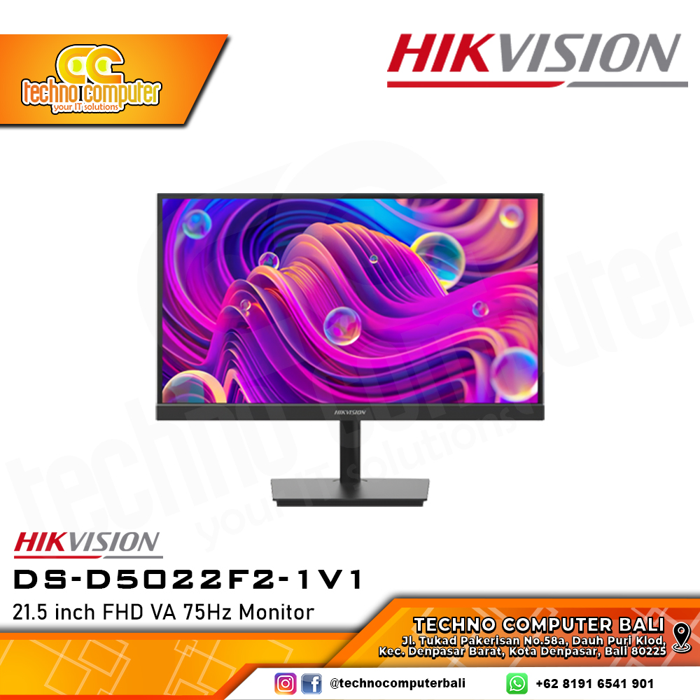 HIKVISION DS-D5022F2-1V1 LED Monitor - 22 inch, HD (1366 × 768)