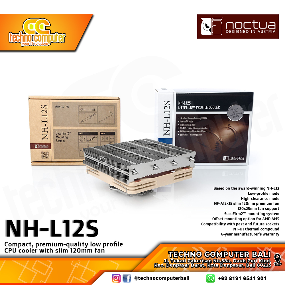 NOCTUA NH-L12S - CPU Cooler - 120mm Air Cooler