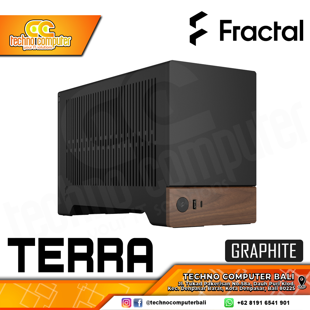 CASING FRACTAL Design TERRA Graphite - Mini Tower mITX Case