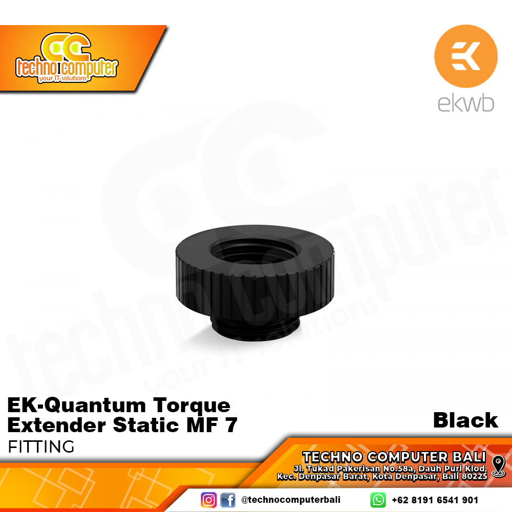 EKWB EK-Quantum Torque Extender Static MF 7 - Black