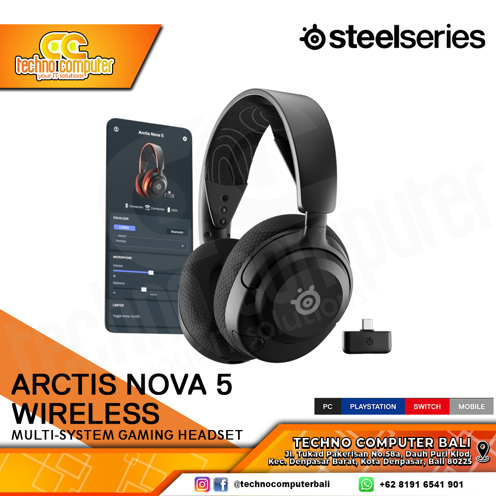 HEADSET STEELSERIES ARCTIS NOVA 5 Wireless Black - Gaming Headset
