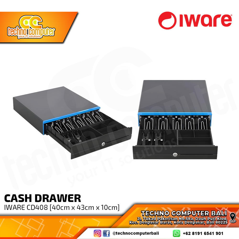 CASH DRAWER IWARE CD408 [40cm x 43cm x 10cm]
