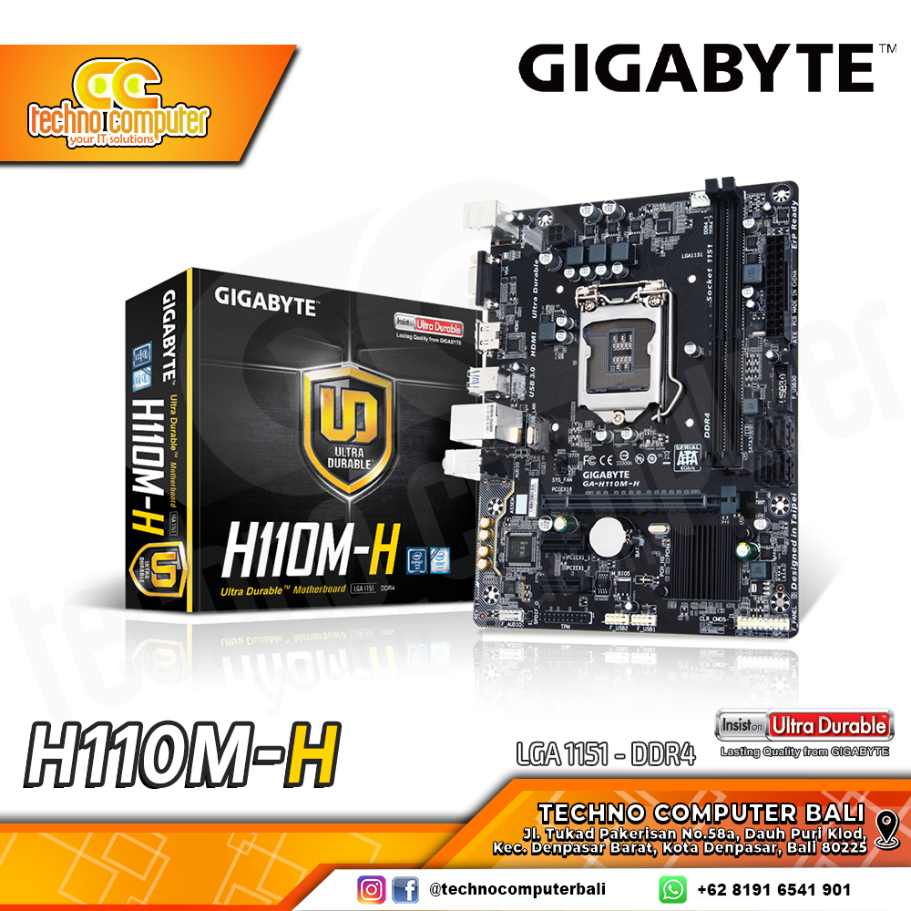 GIGABYTE H110M-H - mATX, LGA1151, H110, DDR4