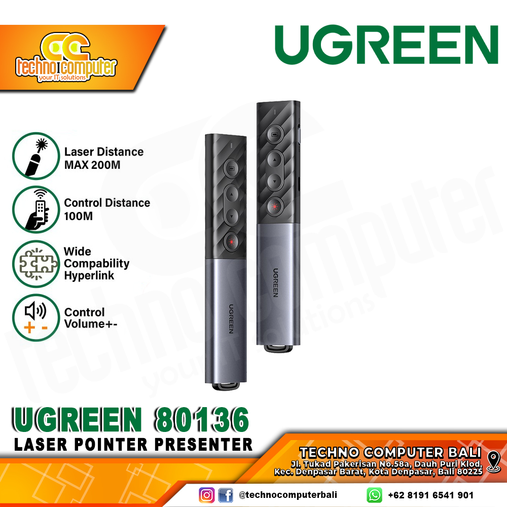 Laser Pointer Presenter UGREEN 80136 Red Light