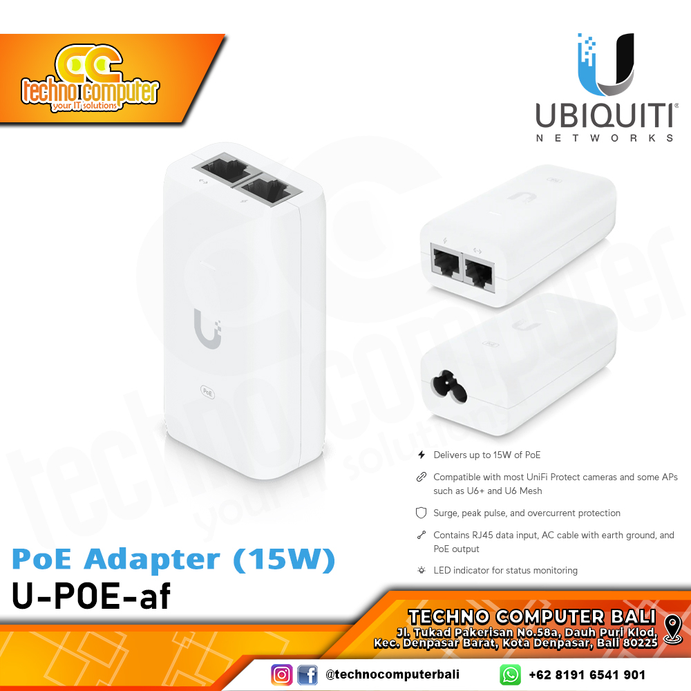 POE ADAPTER UBIQUITI PoE Adapter (15W)