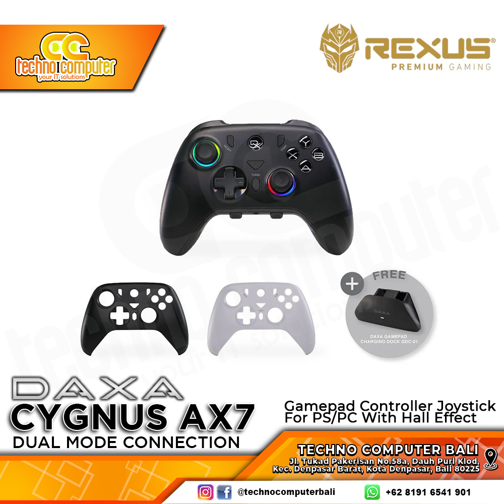 GAMEPAD WIRELESS REXUS DAXA CYGNUS AX7 - Black