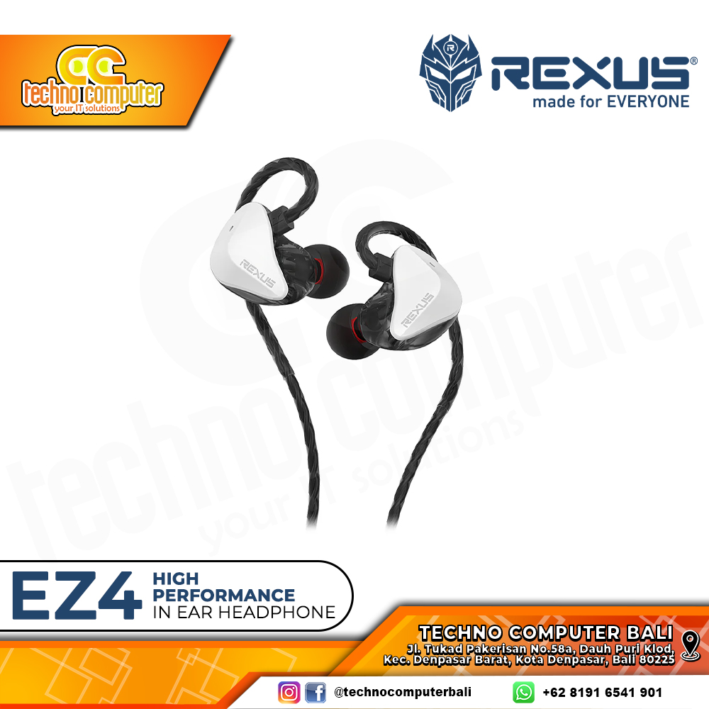 EARPHONE REXUS EZ4 White - Earphone