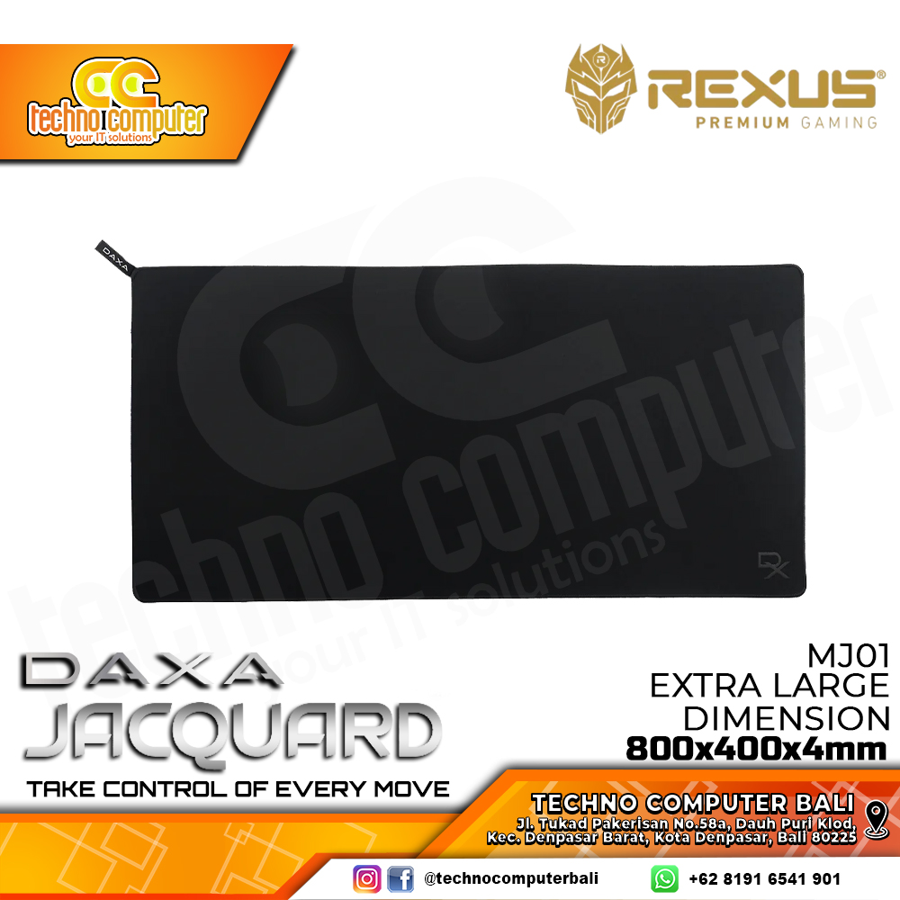 MOUSEPAD REXUS DAXA JACQUARD MJ01 XL (800 x 400 x 4mm) - Gaming Mousepad
