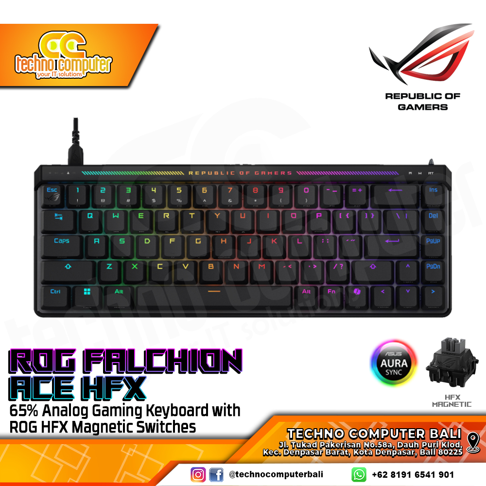 ASUS ROG FALCHION ACE HFX 65% Black - Magnetic Switch - Analog Gaming Keyboard