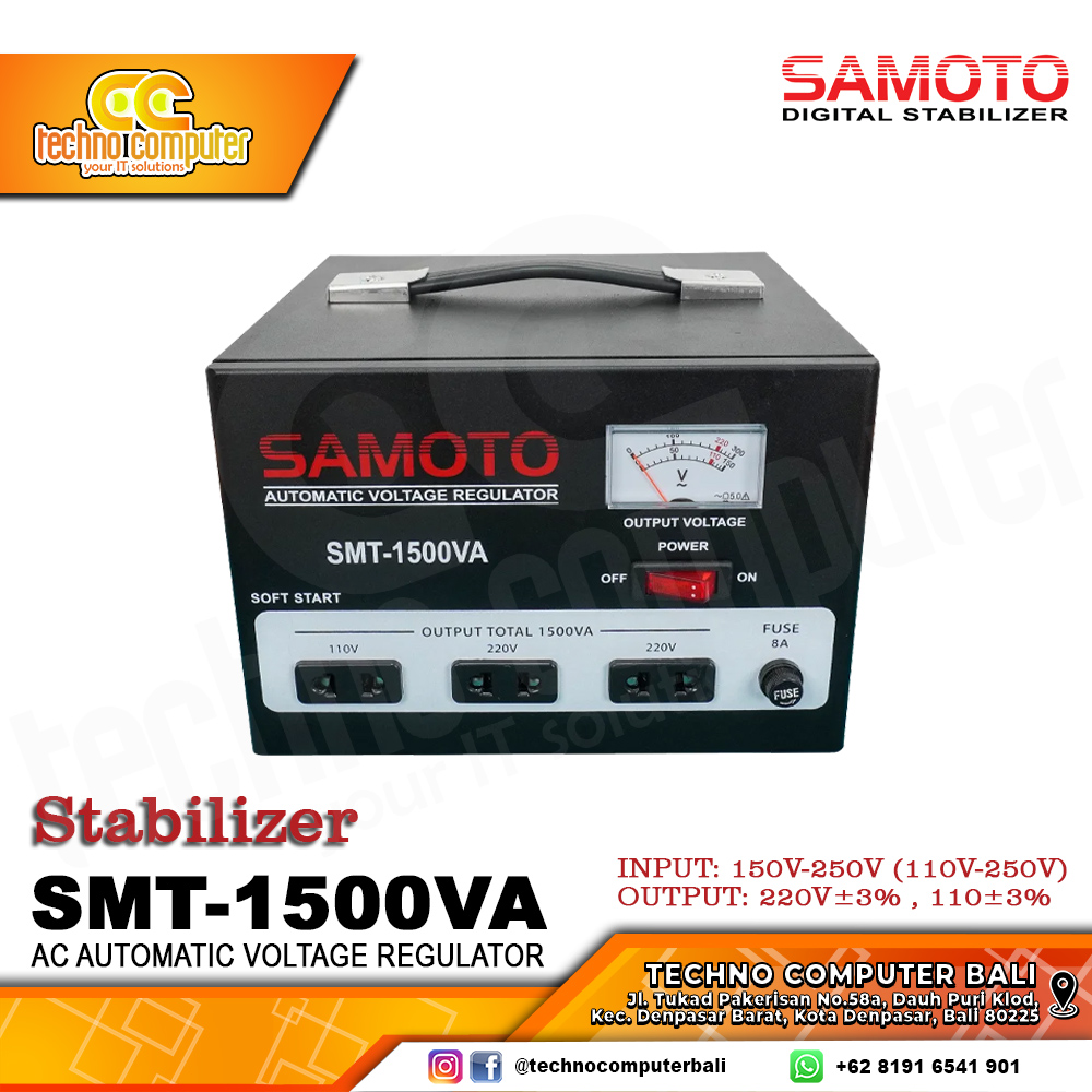 STABILIZER SERVO MOTOR SAMOTO SMT-1500VA