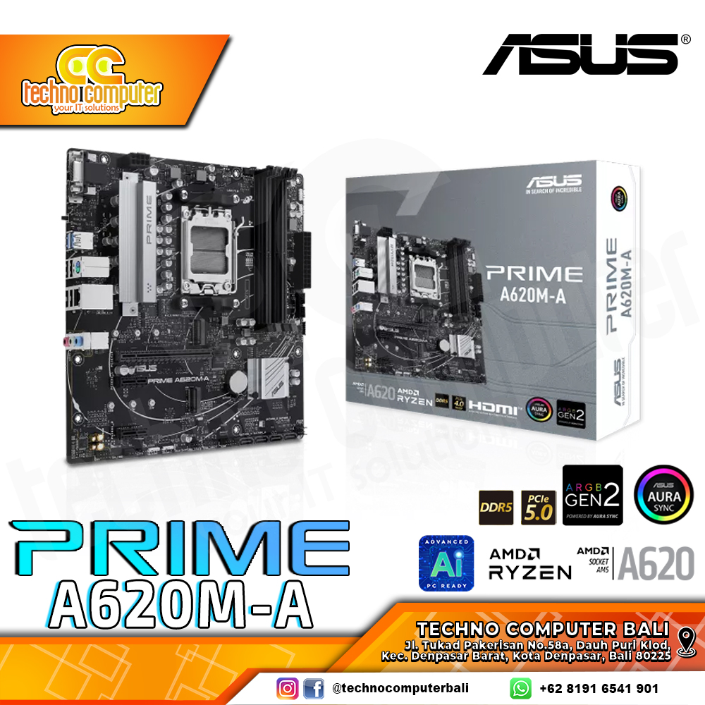 ASUS PRIME A620M-A  - mATX, AM5, A620, DDR5
