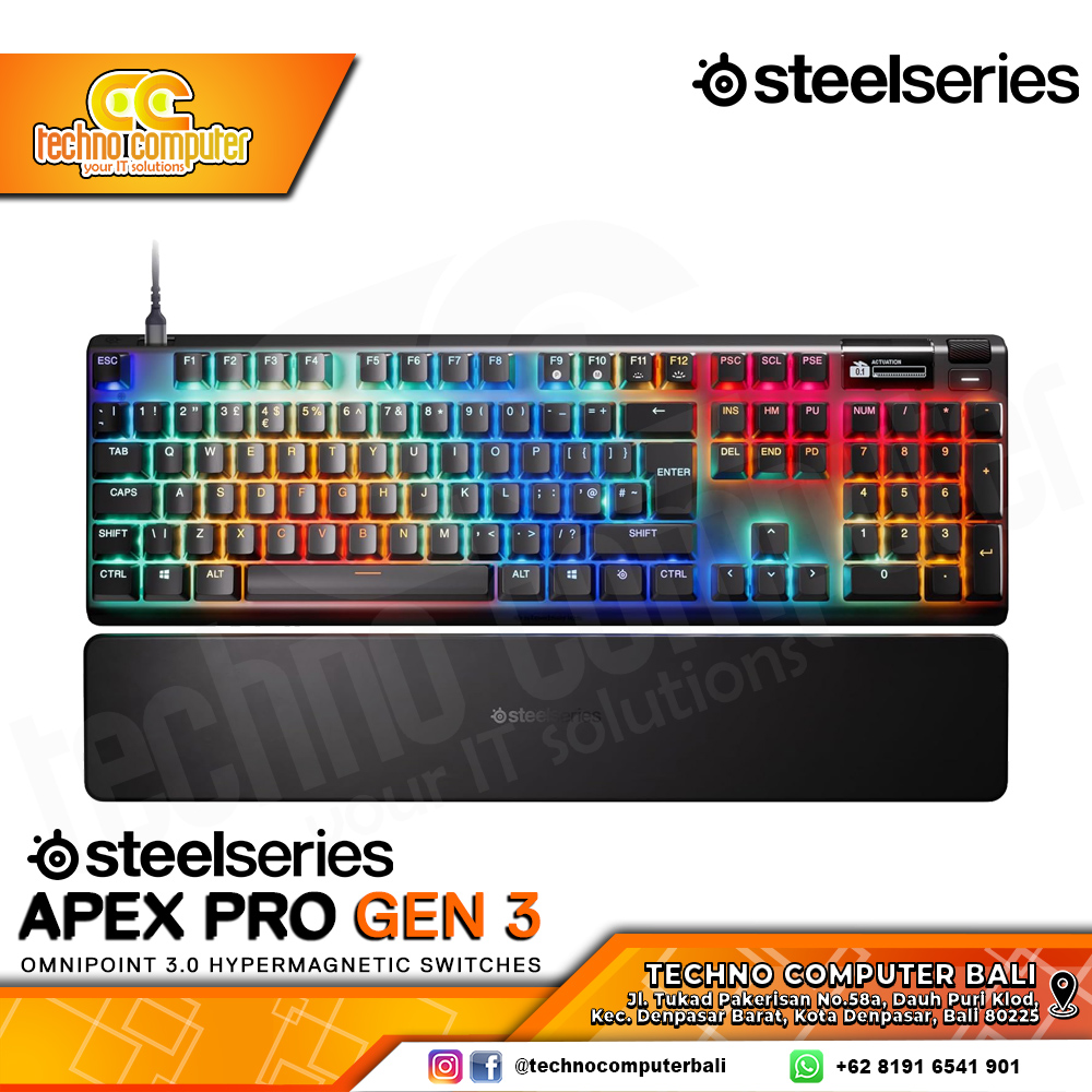 STEELSERIES APEX Pro GEN 3 - Magnetic Switch - Analog Gaming Keyboard