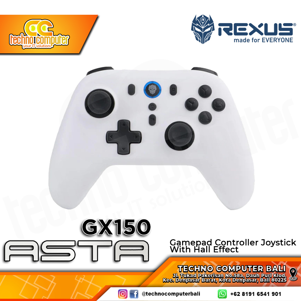 GAMEPAD WIRELESS REXUS ASTA GX150 Multi Platform Gamedpad - White