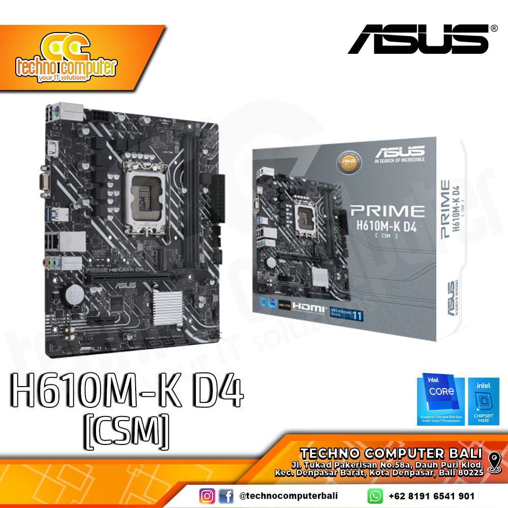 ASUS PRIME H610M-K D4-CSM - mATX, LGA1700, H610, DDR4