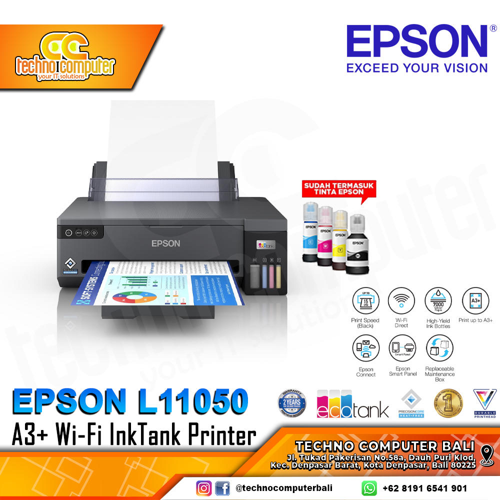PRINTER EPSON EcoTank L11050 A3+ Wi-Fi InkTank Printer