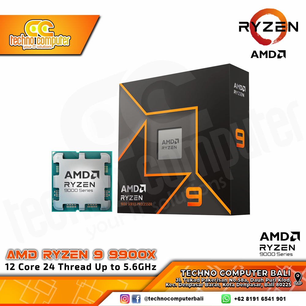PROCESSOR AMD RYZEN 9 9900X - 12 Core 24 Thread Up to 5.6GHz - Socket AM5