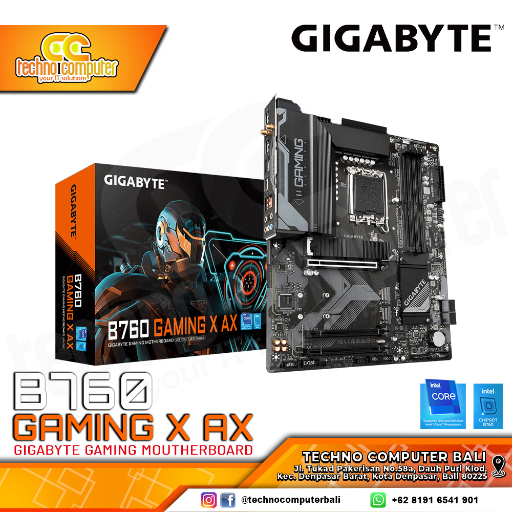 GIGABYTE B760 GAMING X AX - ATX, LGA1700, B760, DDR5