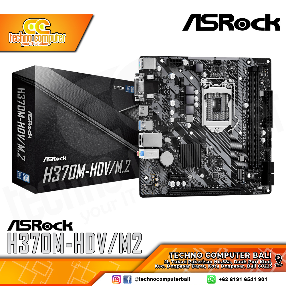 ASROCK H370M-HDV/M2 - mATX, LGA1151, H370, DDR4