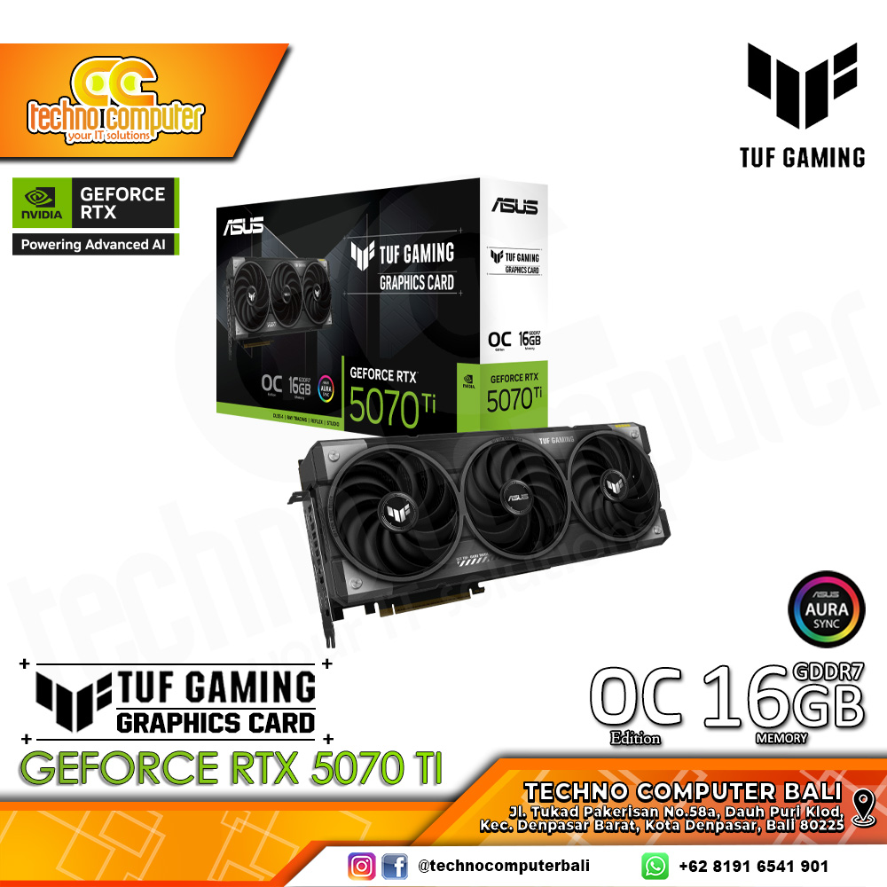 ASUS TUF GAMING NVIDIA GeForce RTX 5070 TI OC Edition 16GB GDDR7