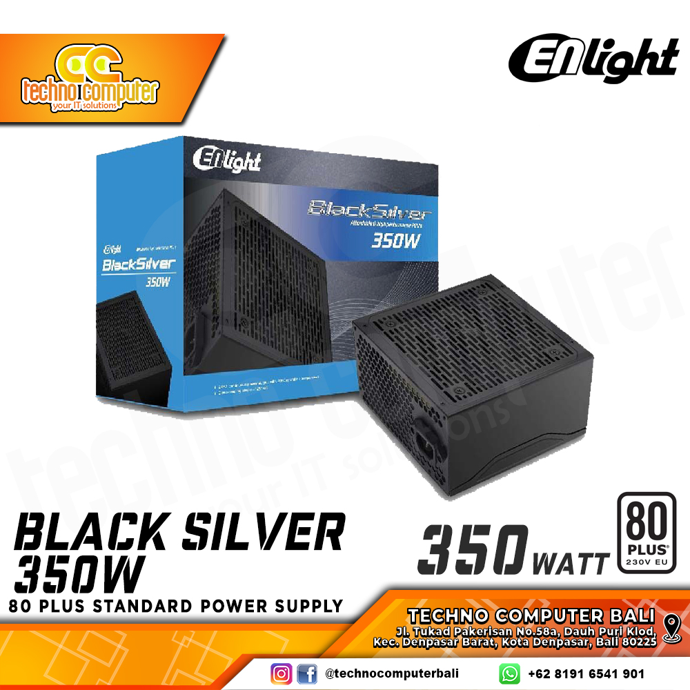 ENLIGHT BLACK SILVER 350W 80+ - Non Modular
