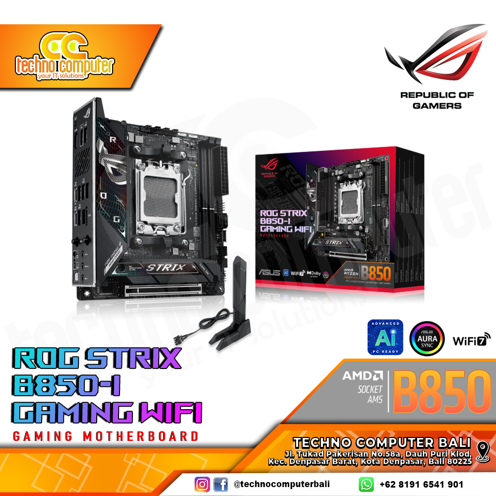 ASUS ROG STRIX B850-I GAMING WIFI - ITX, AM5, B850, DDR5
