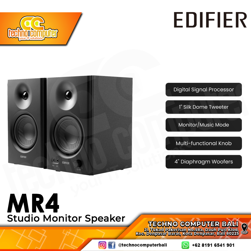 SPEAKER EDIFIER MR4 Powered Studio Monitor - Black
