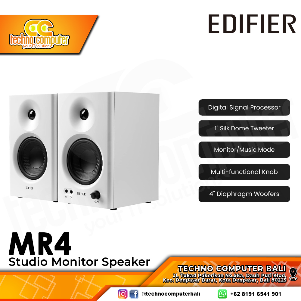 SPEAKER EDIFIER MR4 Powered Studio Monitor - White