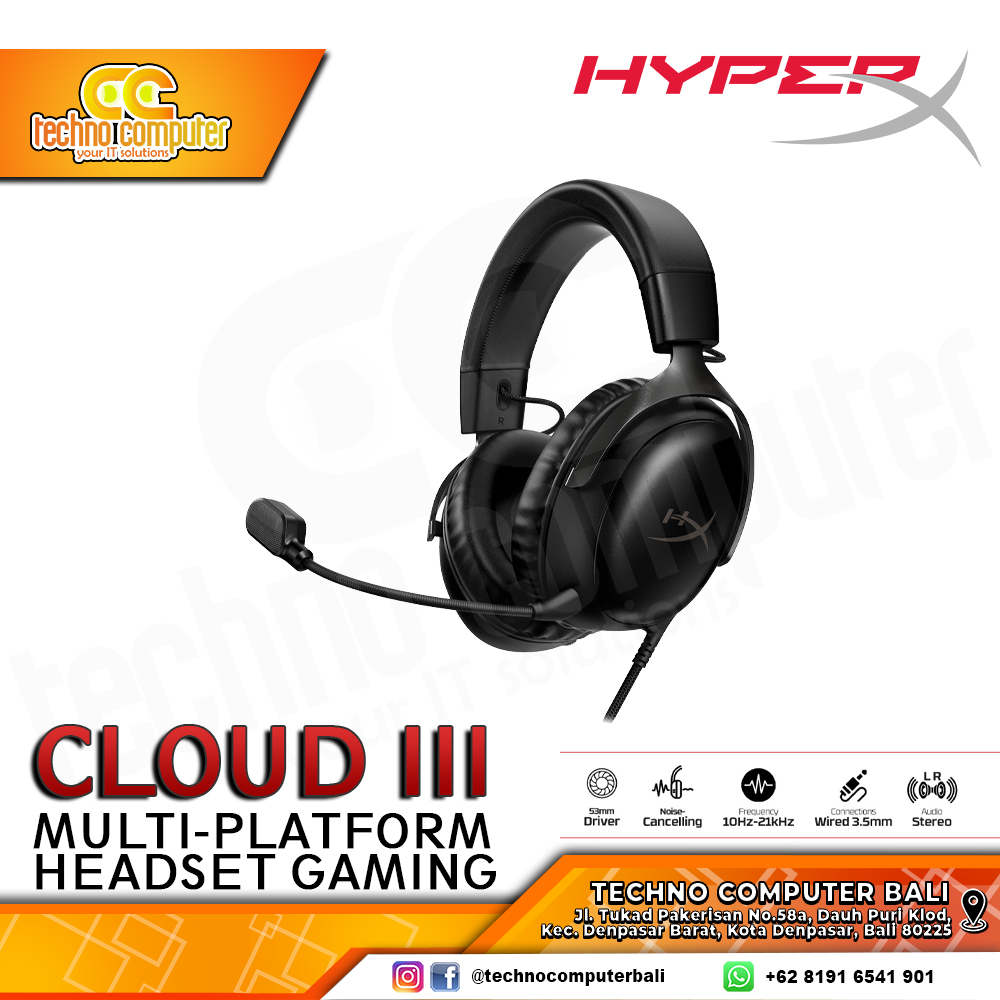 HEADSET HyperX Cloud III - Gaming Headset (Black)