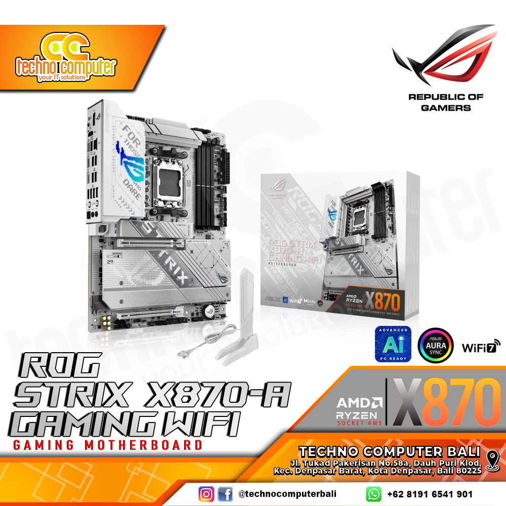ASUS ROG STRIX X870-A GAMING WIFI - ATX, AM5, X870, DDR5 