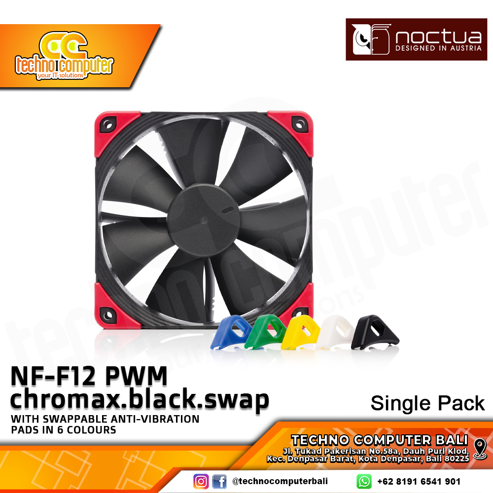 FAN CASING NOCTUA NF-F12 PWM CHROMAX Black Swap - 120mm Single Pack Fan