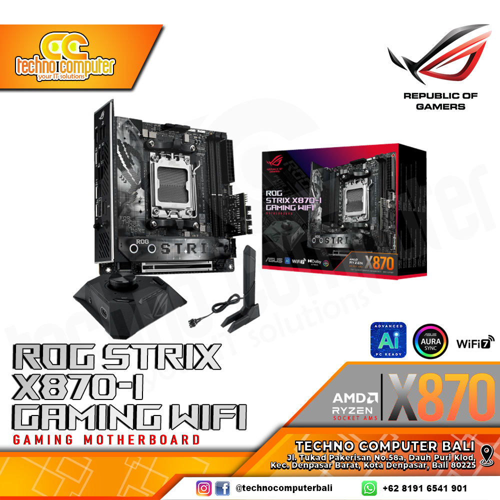 ASUS ROG STRIX X870-I GAMING WIFI - mini-ITX, AM5, X870, DDR5 