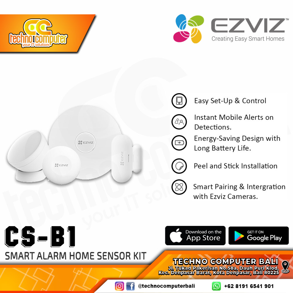 EZVIZ CS-B1 SMART ALARM HOME SENSOR KIT