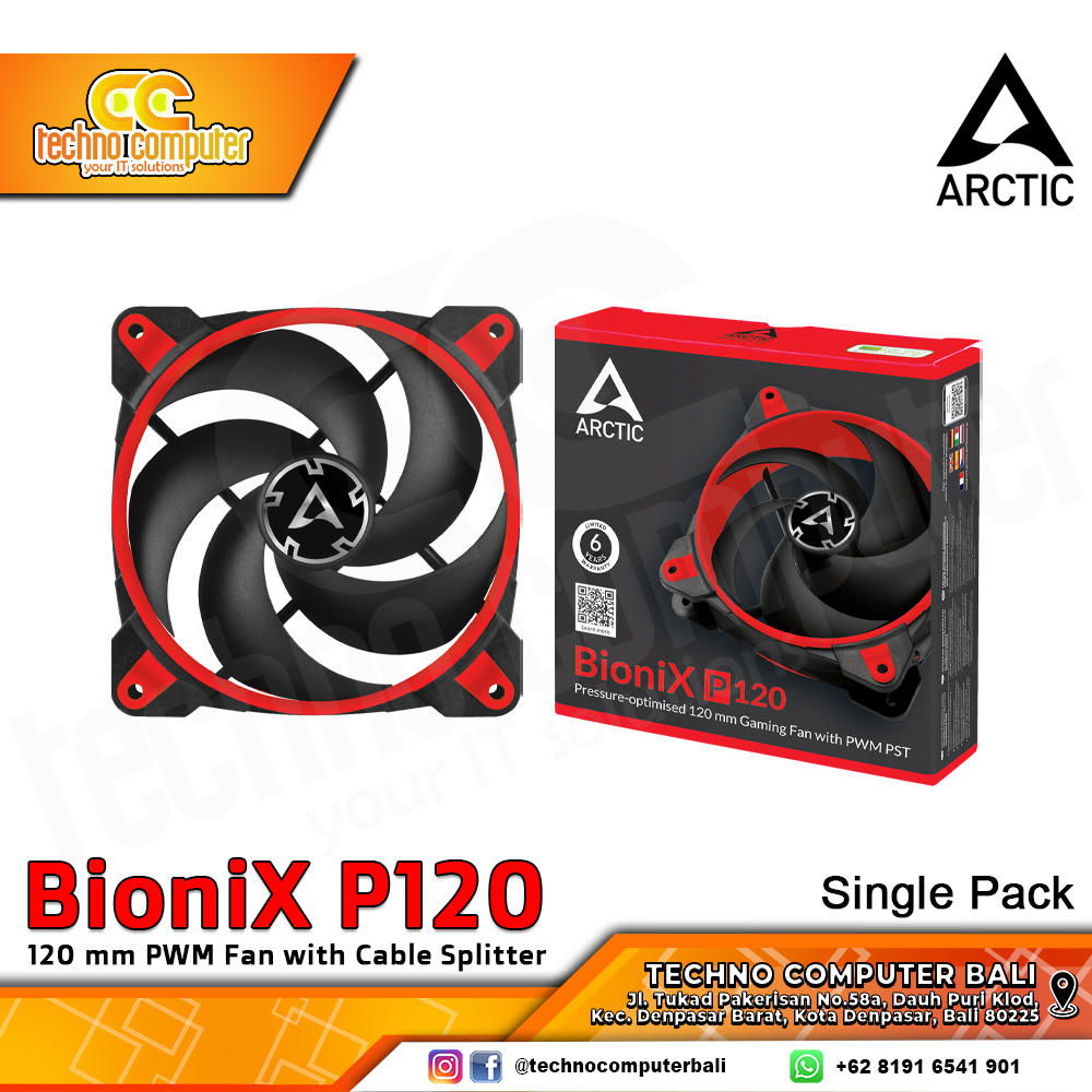 FAN CASING ARCTIC BIONIX P120 Red - 120mm PWM Fan