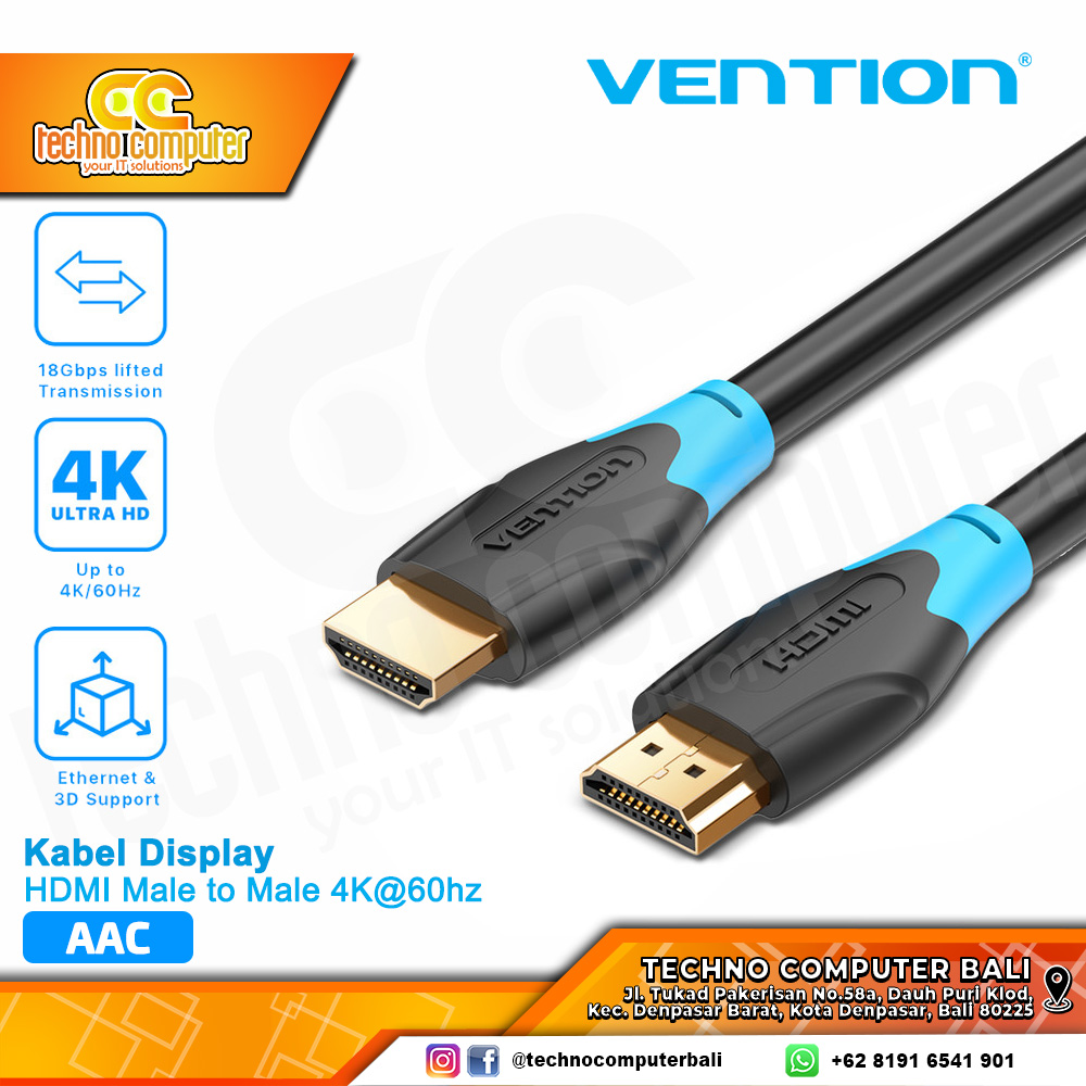 VENTION KABEL HDMI 2.0 Ultra HD 4K Male to Male - AAC 5M