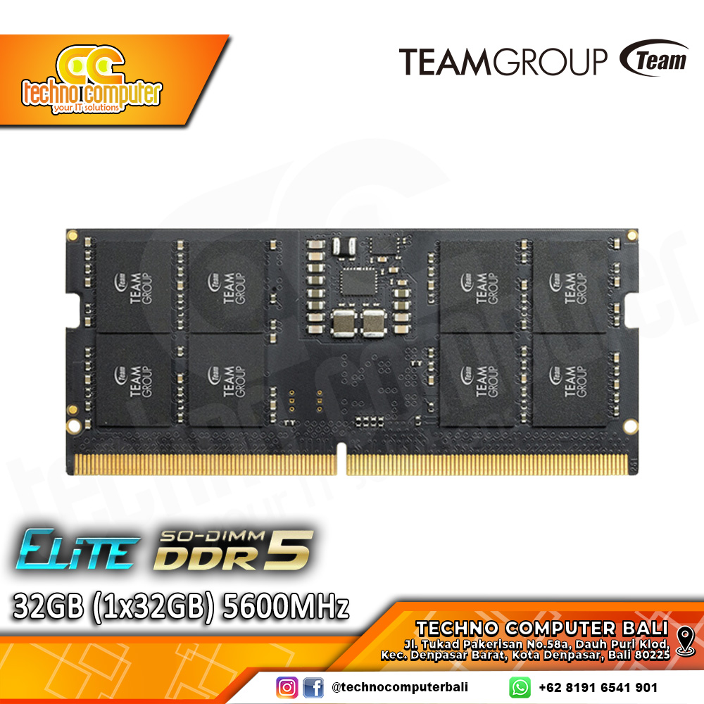 SODIMM DDR5 TEAM ELITE 32GB (1x32GB) Single 5600MHz