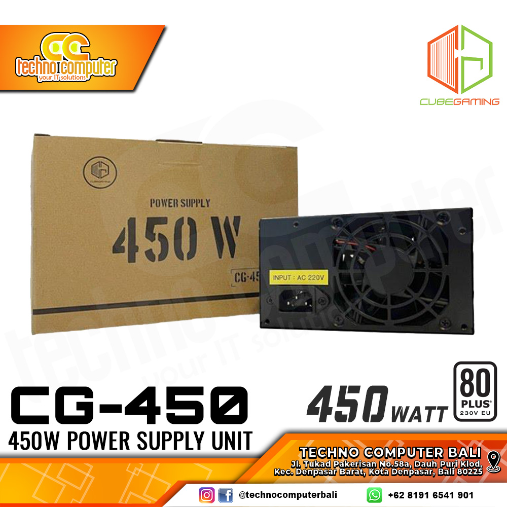 CUBE GAMING CG-450 450W 80+ - Non Modular