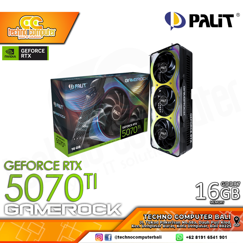 PALIT NVIDIA GeForce RTX 5070 TI GAMEROCK 16GB DDR7