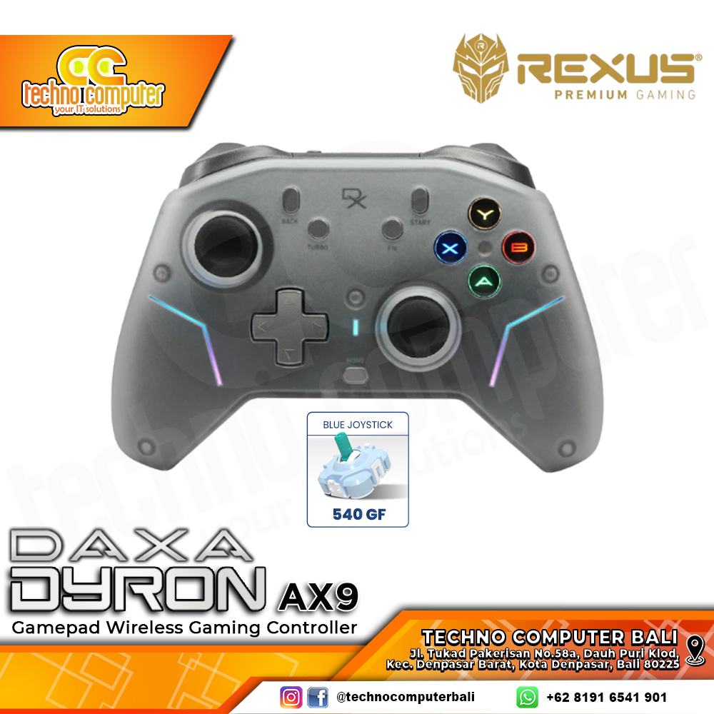 GAMEPAD WIRELESS REXUS DAXA DYRON AX9 - Blue Analog