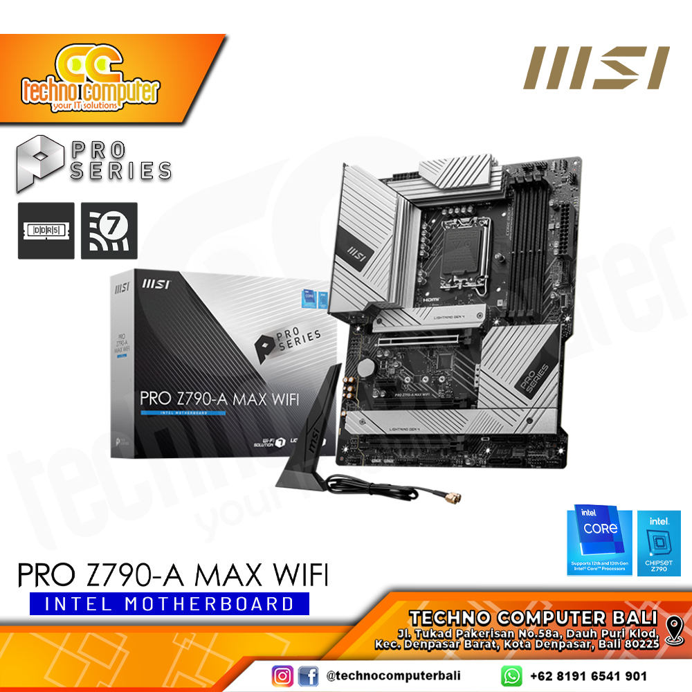 MSI PRO Z790-A MAX WIFI DDR5 - ATX, LGA1700, Z790, DDR5