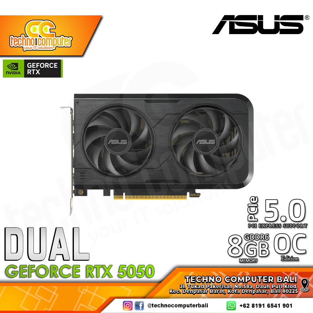 ASUS DUAL NVIDIA GeForce RTX 5050 OC Edition 8GB GDDR6