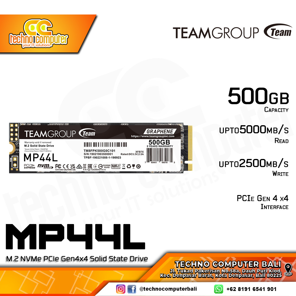 SSD TEAM MP44L M.2 NVMe 2280 PCIe Gen4 x4 - 500GB