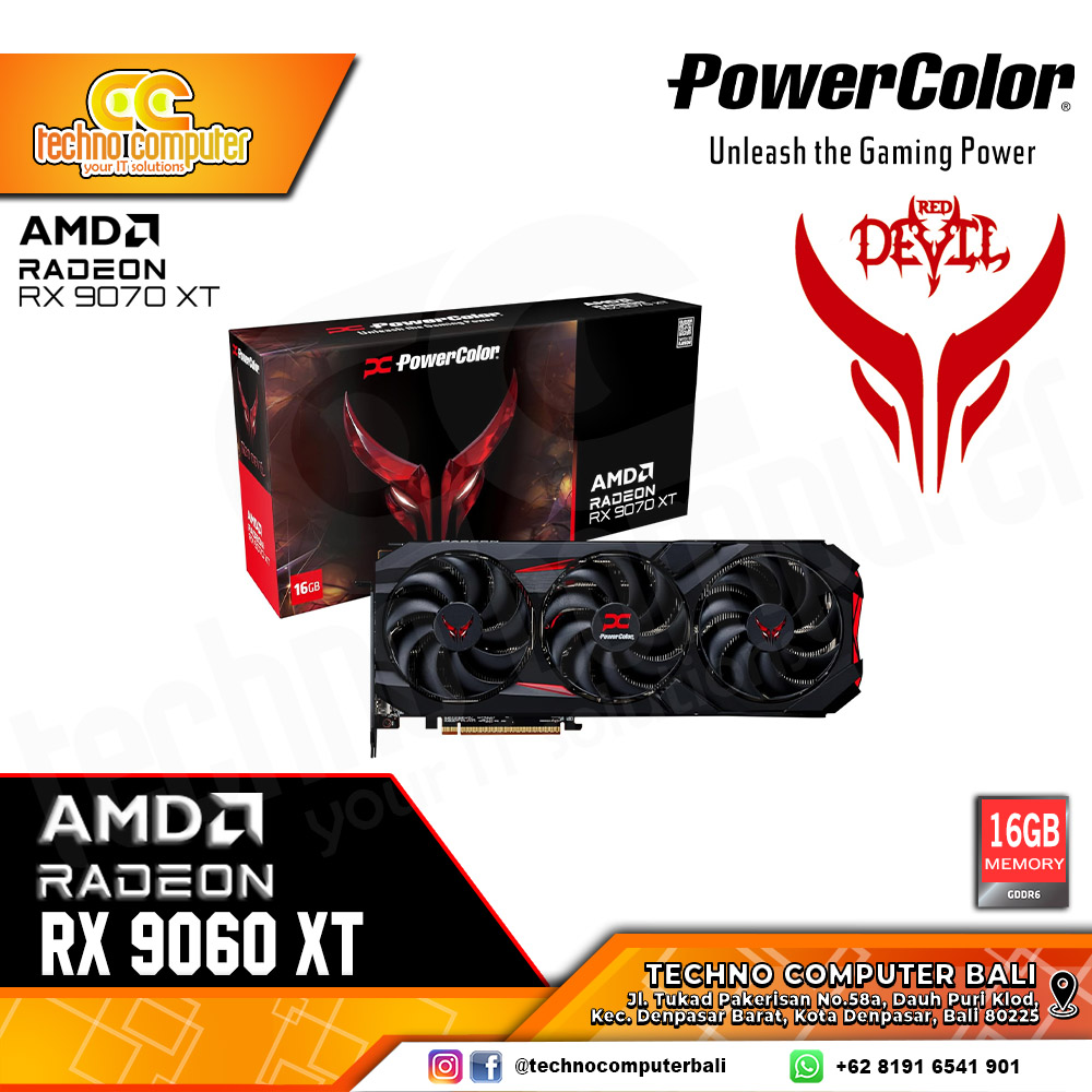 POWERCOLOR AMD Radeon RX 9070 XT RED DEVIL 16GB GDDR6