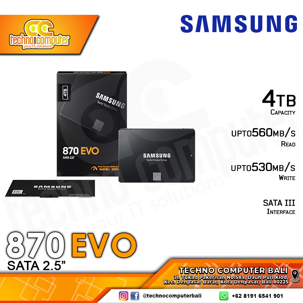 SSD SAMSUNG 870 EVO SATA III 2.5 inch - 4TB