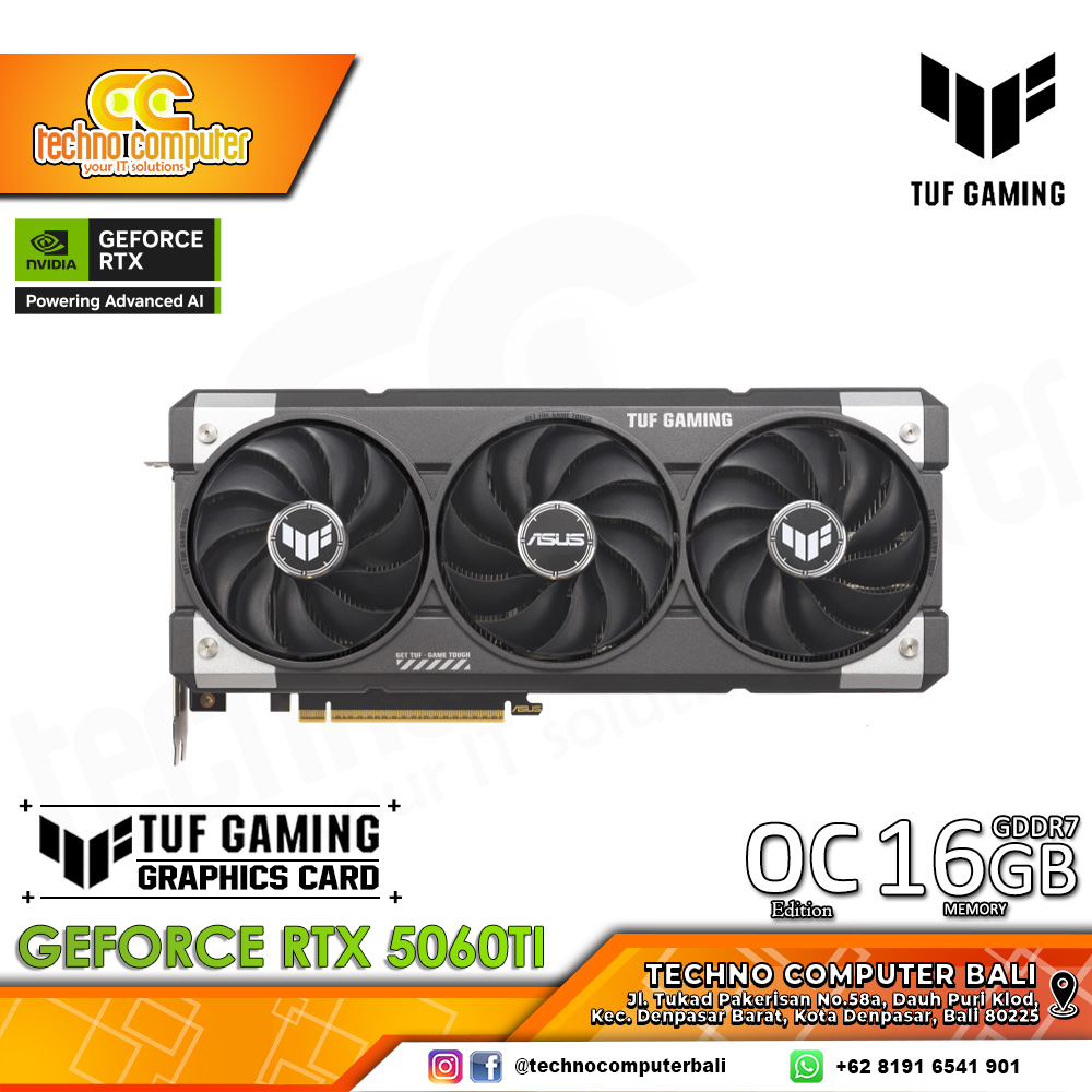 ASUS TUF GAMING NVIDIA GeForce RTX 5060 TI OC Edition 16GB GDDR7