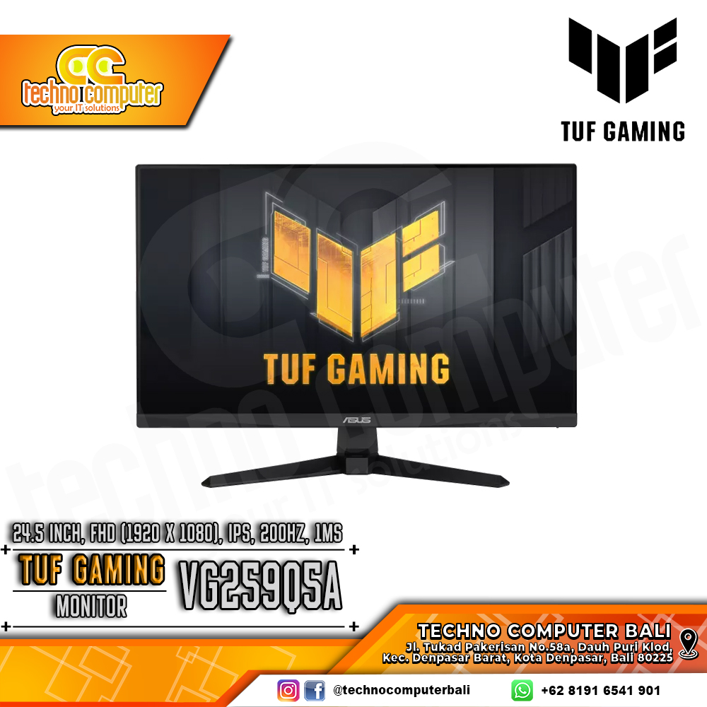 ASUS TUF GAMING VG259Q5A Gaming Monitor - 24.5 inch, FHD (1920 x 1080), IPS, 200Hz, 1ms
