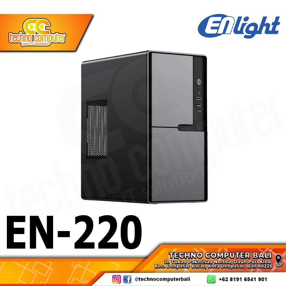 CASING ENLIGHT EN-220 - Mid Tower mATX Case (PSU 300w)