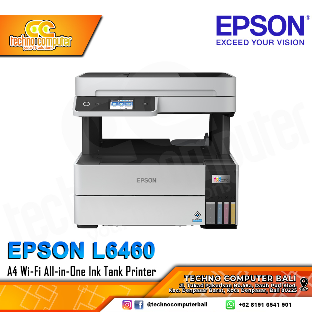 PRINTER EPSON L6460 A4 Ecotank Wi-Fi Duplex All-in-One InkTank Printer with ADF