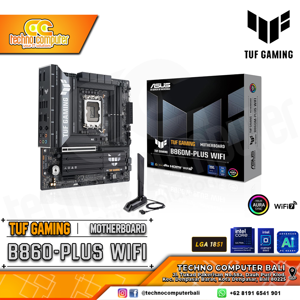 ASUS TUF GAMING B860M-PLUS WIFI - mATX, LGA1851, B860, DDR5