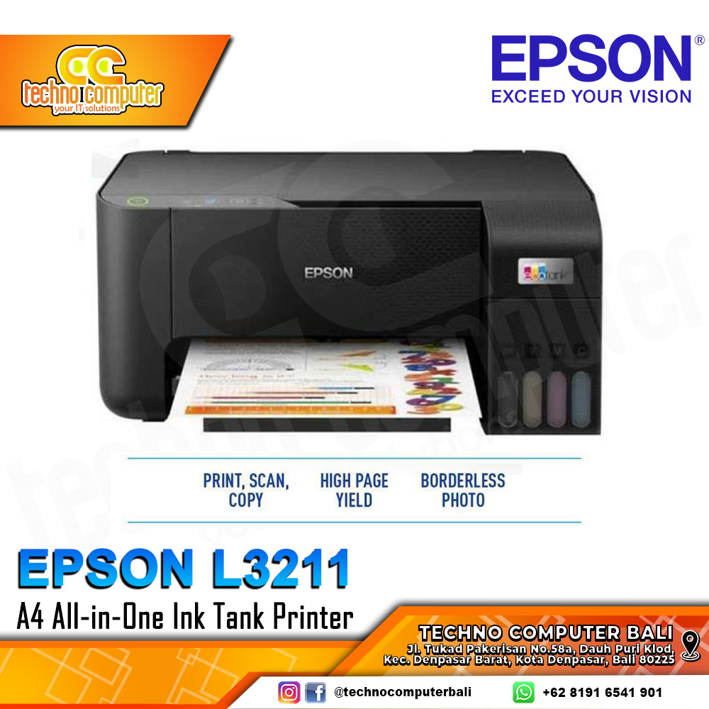 PRINTER EPSON L3211 A4 Ecotank All-in-One InkTank